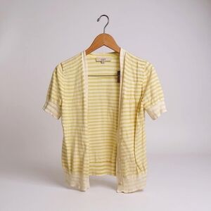 LOFT Lemon and Cream Striped Knitwear